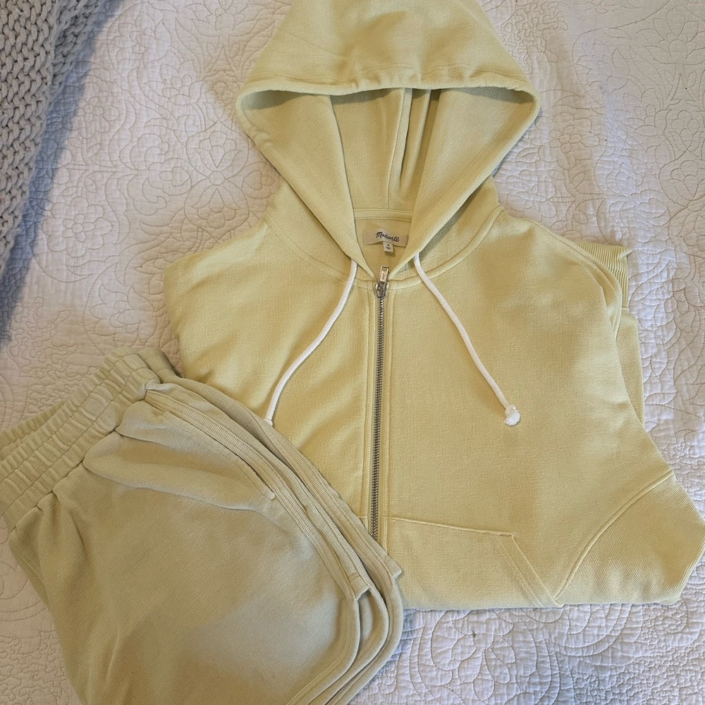 Yellow Hoodie and Sweatpants Set
